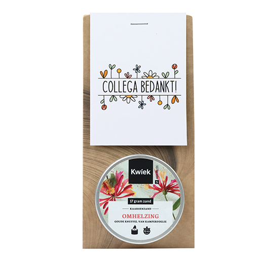 Collega bedankt - Kaarsenzand in buidel // Eef