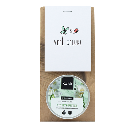 Veel geluk - Kaarsenzand in buidel // Eef