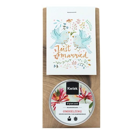 Just married - Kaarsenzand in buidel // Mijksje