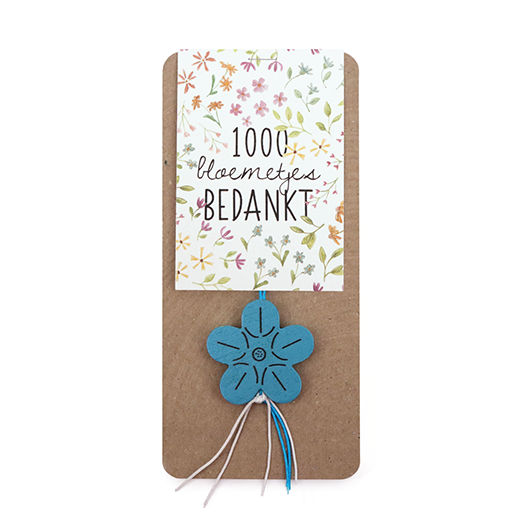 Gelukshanger in buidel - 1000 bloemetjes bedankt - Hoofdfoto