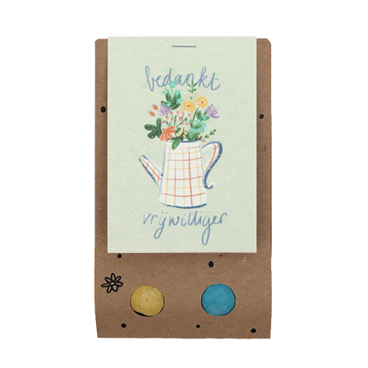 Zaadbommetjes in buidel - Bedankt vrijwilliger - Hoofdfoto