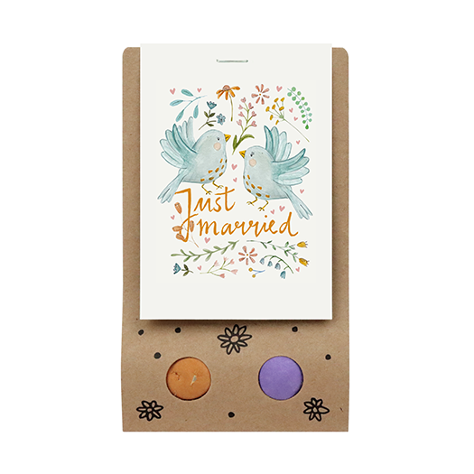 Zaadbommetjes in buidel - Just married - Hoofdfoto