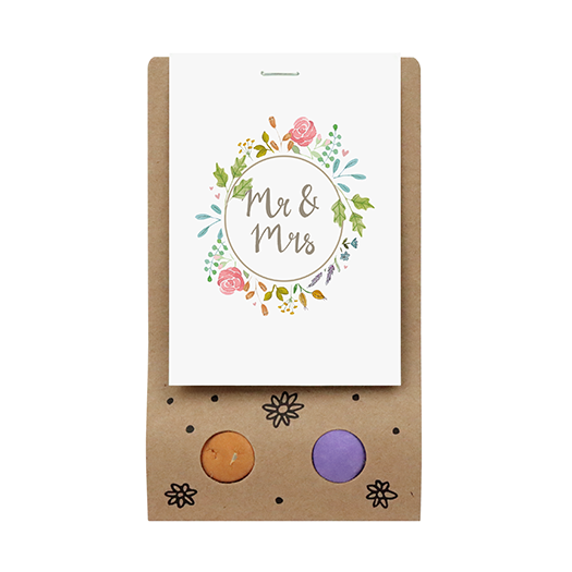 Zaadbommetjes in buidel - Mr &amp; Mrs - Hoofdfoto