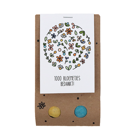 Zaadbommetjes in buidel - 1000 bloemetjes bedankt - Hoofdfoto