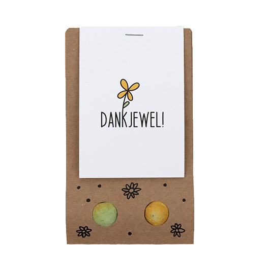 Zaadbommetjes in buidel - Dankjewel - Hoofdfoto