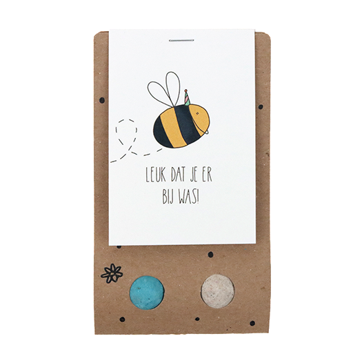 Zaadbommetjes in buidel - Leuk dat je er bij was - Hoofdfoto