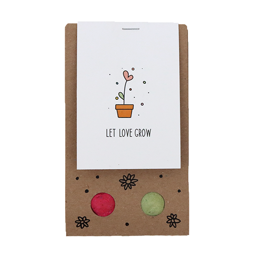 Zaadbommetjes in buidel - Let love grow - Hoofdfoto