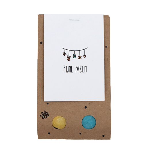 Zaadbommetjes in buidel - Fijne pasen - Hoofdfoto