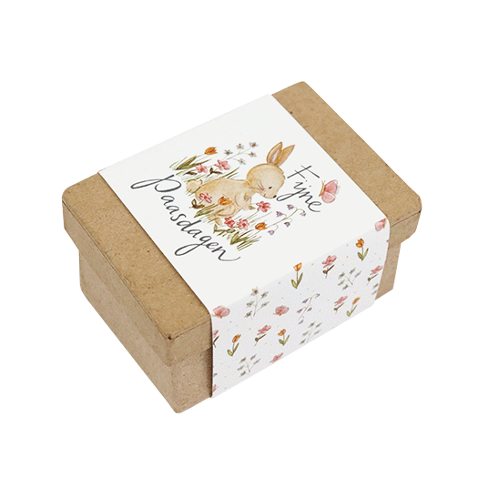 Zaadbommetjes in papier mach&eacute; doosje - Fijne paasdagen - Hoofdfoto