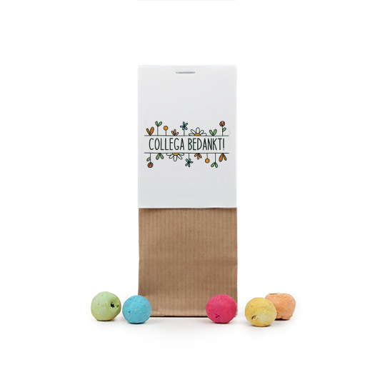 Zaadbommetjes in kraft stazakje - Collega bedankt - Hoofdfoto