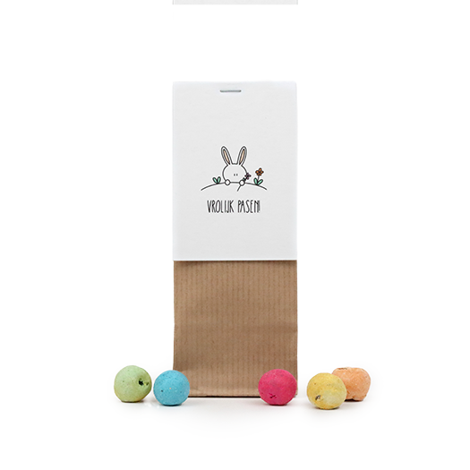 Zaadbommetjes in kraft stazakje - Vrolijk Pasen - Hoofdfoto