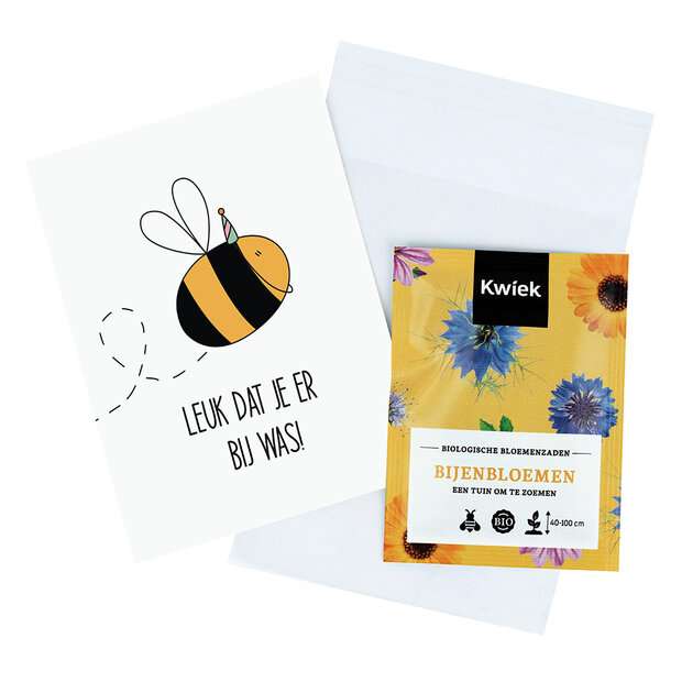 Zaden in bioplatic zakje - Leuk dat je er bij was! - Hoofdfoto