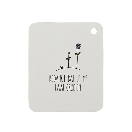 Label - Bedankt dat je me laat groeien | 50 x 60 mm