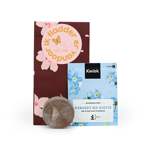 Ik fladder er vandoor - zaden in cadeauzakje
