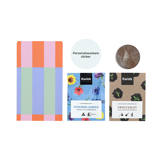 Leuk dat je er bij was!- zaden in cadeauzakje