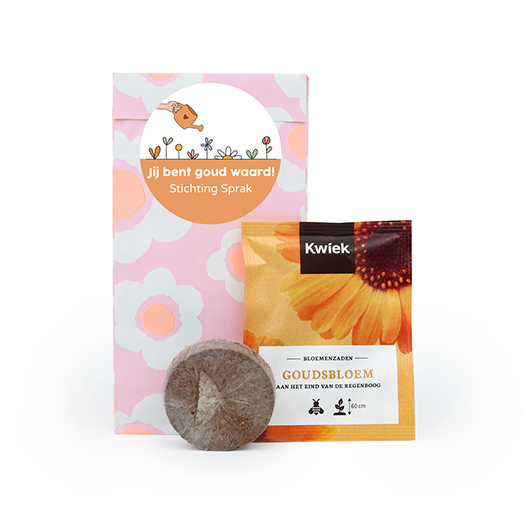 Jij bent goud waard - zaden in cadeauzakje