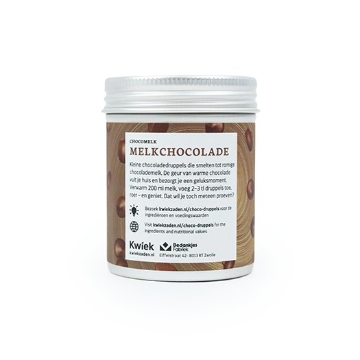 Een opwarmertje - Chocolademelk in tas met mini garde // Eef