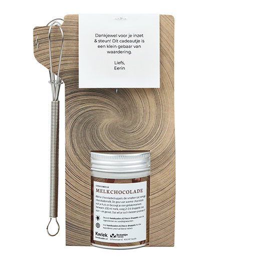 Thank you! - Chocolademelk in tas met mini garde // Eef