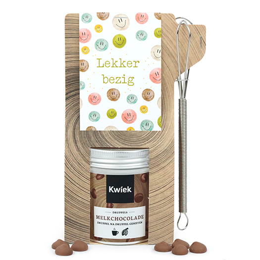 Lekker bezig - Chocolademelk in tas met mini garde // Mijksje