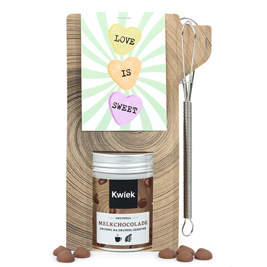 Love is sweet - Chocolademelk in tas met mini garde // Maartje