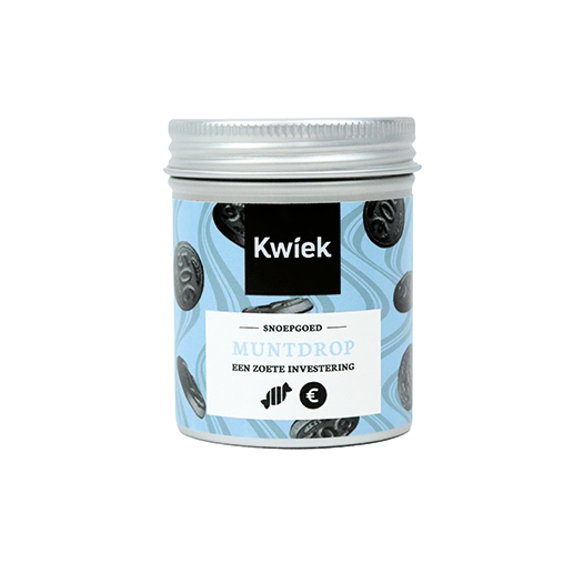 Super blij met een juf zoals jij -  snoeptas met blikje snoep // Mijksje