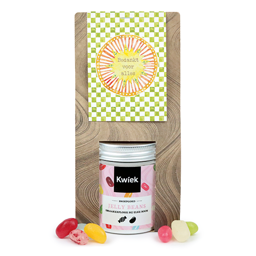 Bedankt voor alles -  snoeptas met blikje snoep // Mijksje