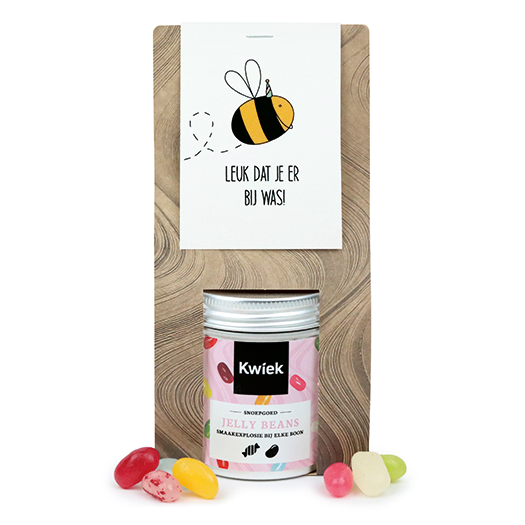 Leuk dat je er bij was! -  snoeptas met blikje snoep // Eef