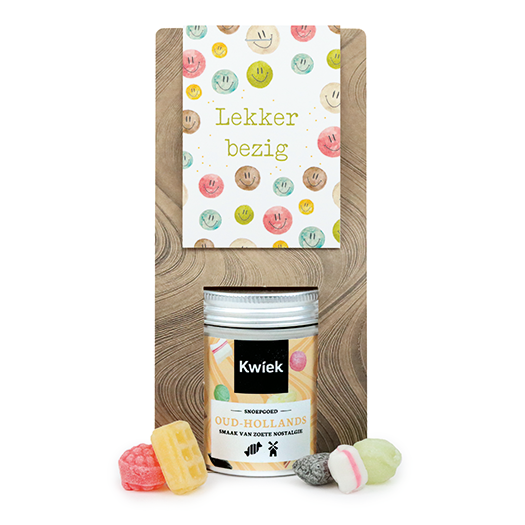 Lekker bezig-  snoeptas met blikje snoep // Mijksje