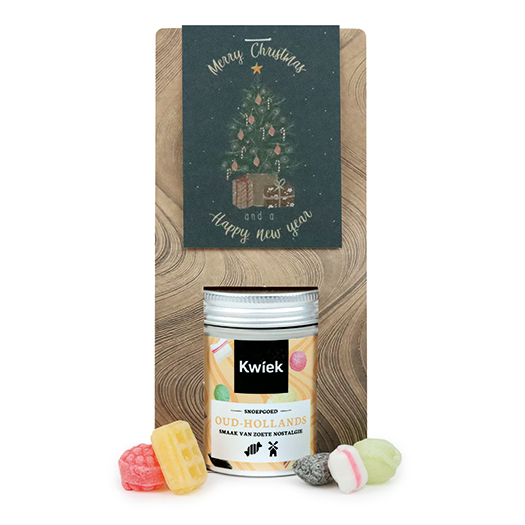 Merry Christmas and a happy new year-  snoeptas met blikje snoep // Mijksje