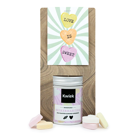 Love is sweet -  snoeptas met blikje snoep // Maartje