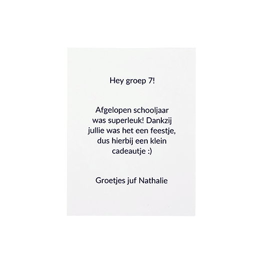 Collega bedankt - Traktatie zaden in bioplastic zakje