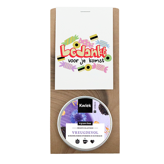 Bedankt voor je komst - Thee in buidel // Maartje