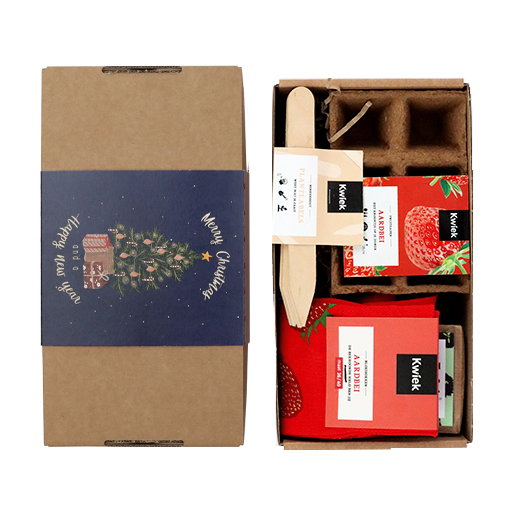 Kerstpakket - Kerst Aardbei zaden & sokken