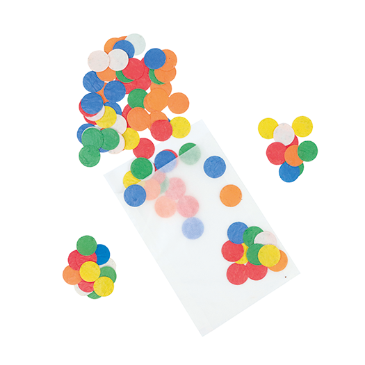 Ronde groeiconfetti - circa 100 stuks