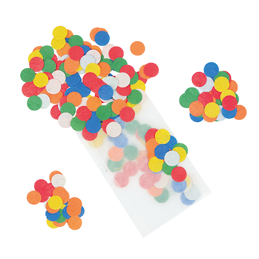 Ronde groeiconfetti  - circa 250 stuks