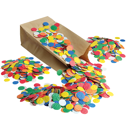 Ronde groeiconfetti bulk 150 gram - mix van kleuren