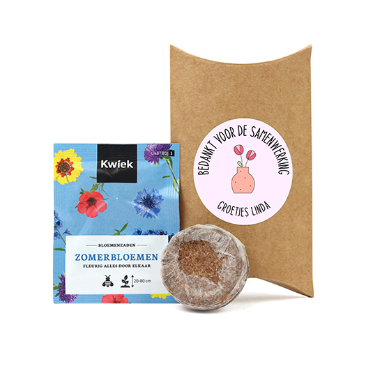 Bedankt voor de samenwerking - Zaden in gondeldoosje // Lane