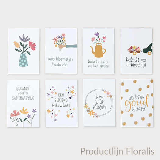 Brievenbus bedankje; groeiconfetti in pergamijn zakje met ansichtkaart in kraft envelop