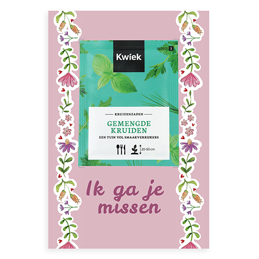 Ik ga je missen - zaden op kaart // Lane