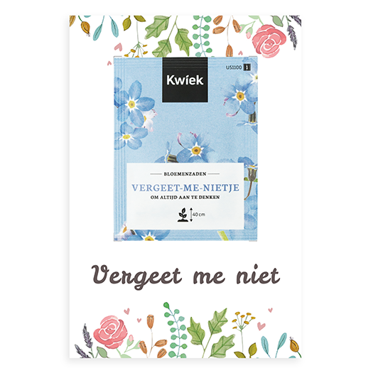 Vergeet me niet - zaden op kaart // Lane