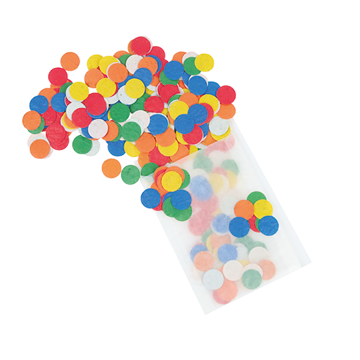 Ronde groeiconfetti - circa 500 stuks