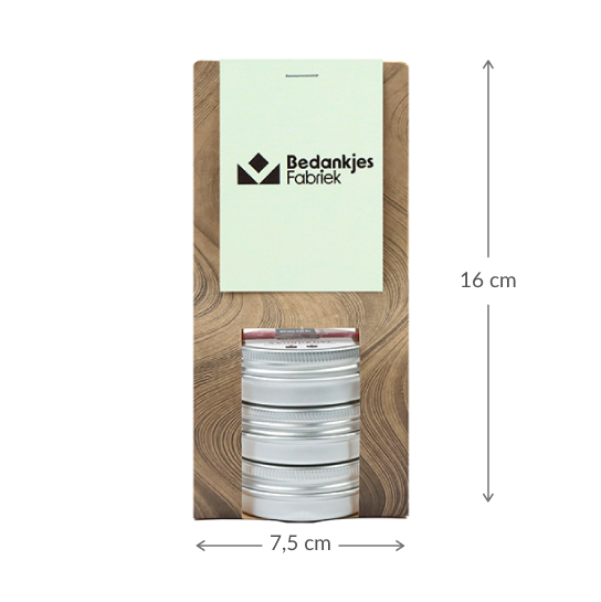 Collega bedankt - Kaarsenzandtas met 3 blikjes // Eef