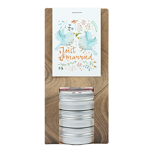 Just married - Kaarsenzandtas met 3 blikjes // Mijksje