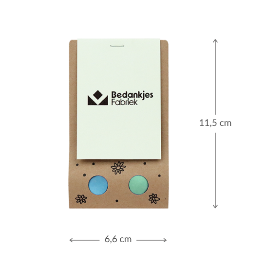 Zaadbommetjes in buidel - Maatgeving bedankje