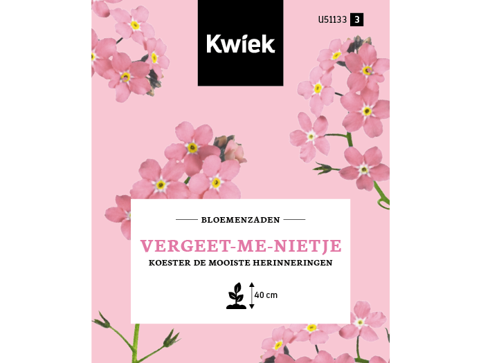 Vergeet-me-niet (roze) zaden -  Kwiek Uitdeel zakjes (THT 7-2026)