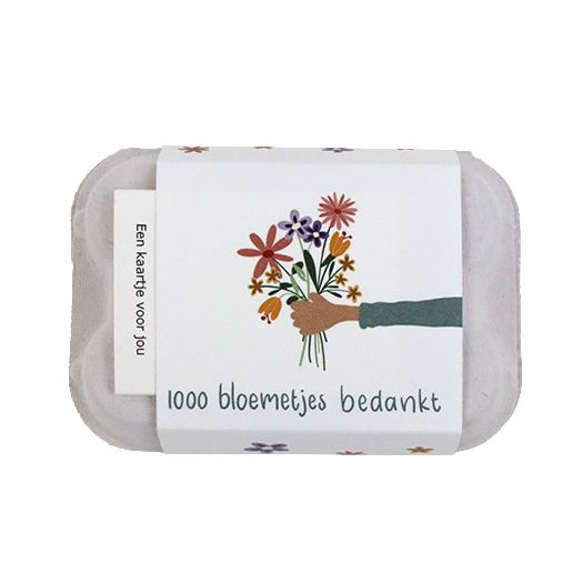 Zaadbommetjes in eierdoosje - Bovenaanzicht wikkel