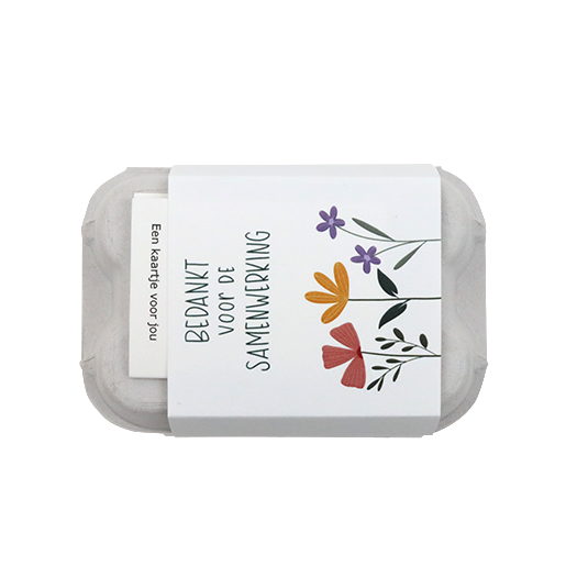 Zaadbommetjes in eierdoosje - Bovenaanzicht wikkel