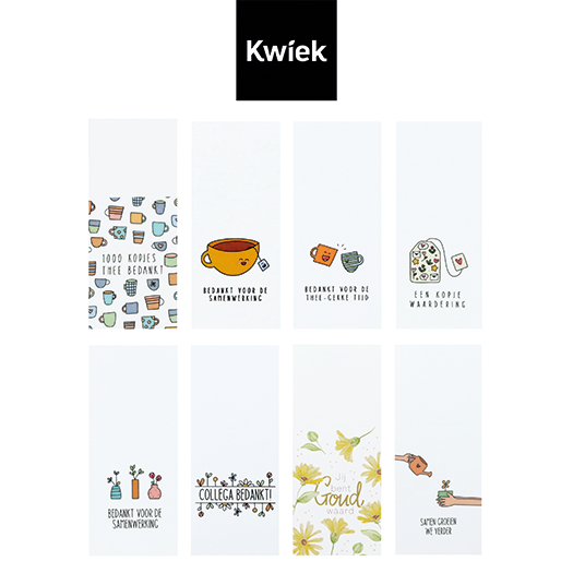 Brievenbus bedankje - Thee in kraft buidel met ansichtkaart