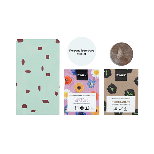 Bedankt lieve juf - zaden in cadeauzakje