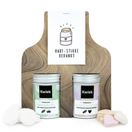 Hart-stikke bedankt - Snoeptas met twee blikjes snoep // Eef